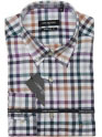 Camisa · Franela · Hombre · LORD ANTHONY · cuadros gris, ocre · lila