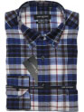 Camisa · Franela · Hombre · LORD ANTHONY · cuadros azul · gris
